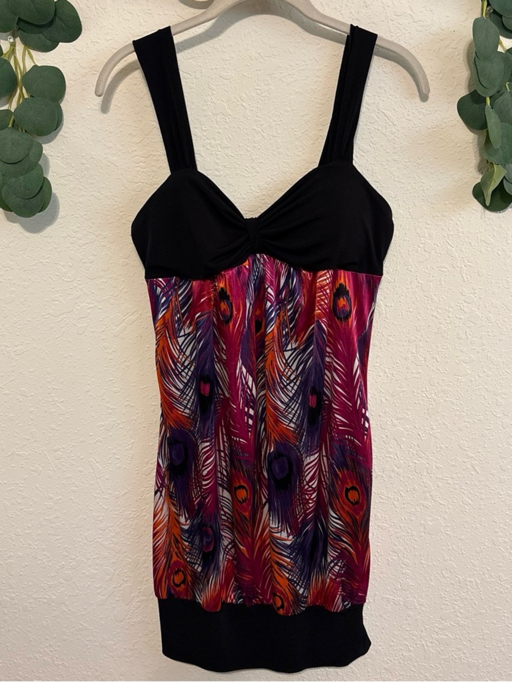 Y2K McBling Peacock Feather Clubwear Dress💕
